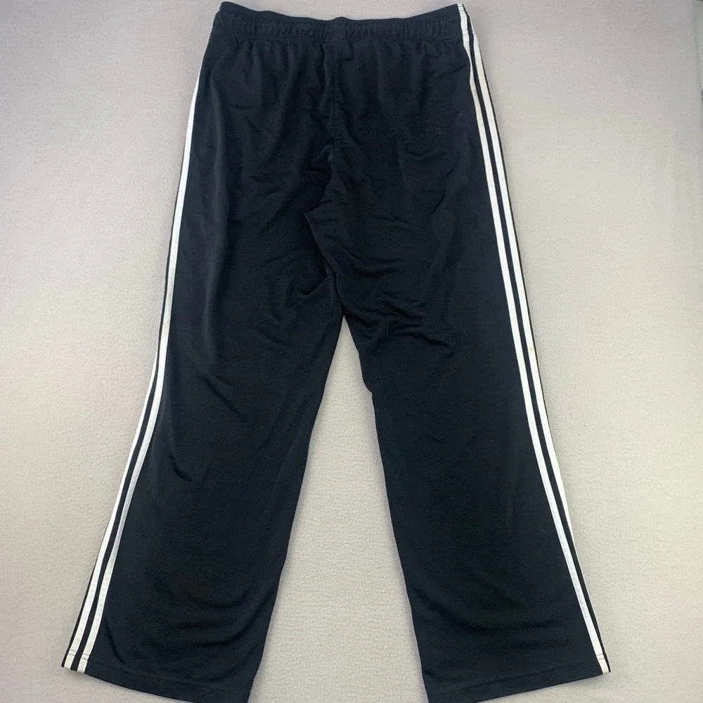adidas Track Pants Mens XL Black Classic 3-Stripe Athletic Sweatpants‎ Jersey